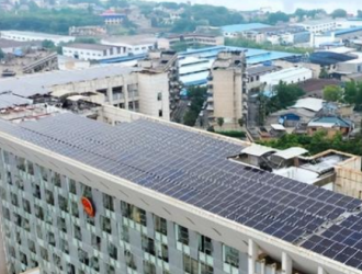 湖南湘潭岳塘區政府大樓光伏項目并網發電
