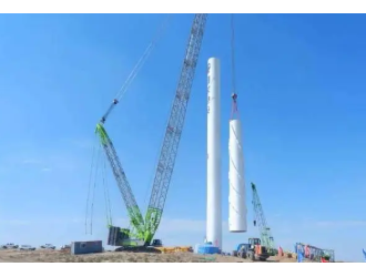 目前國內陸上最大單機風電機組首吊成功